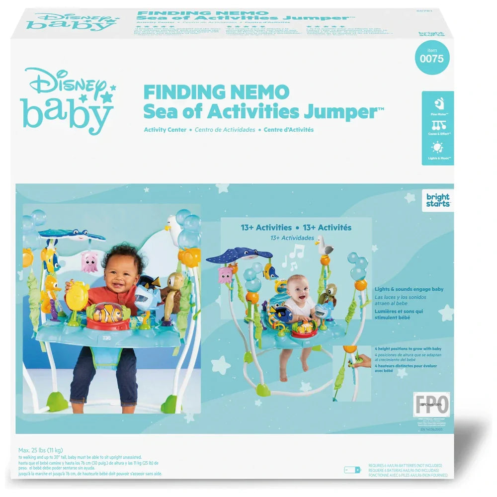 Disney Baby Finding Nemo Sea of Activities Jumper – Interactive Baby Activity Jumper with Lights & Sounds